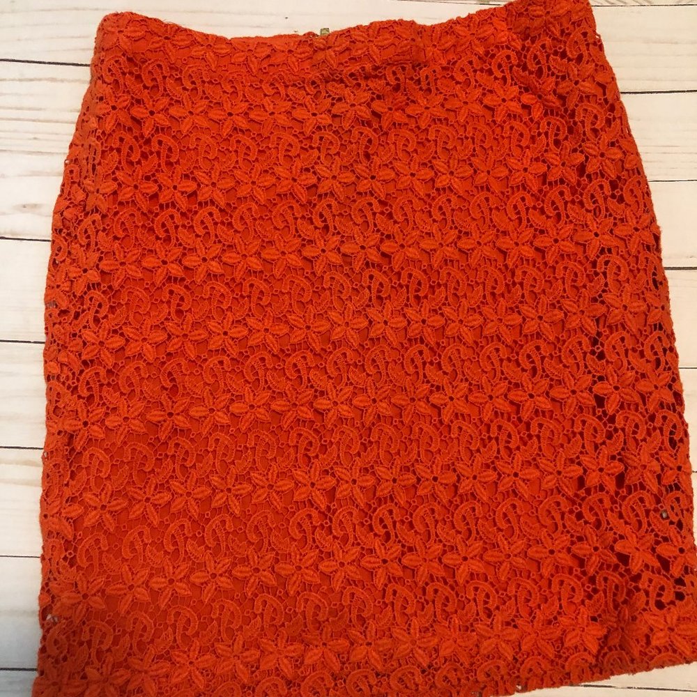 Forever 21 Orange Flower Skirt